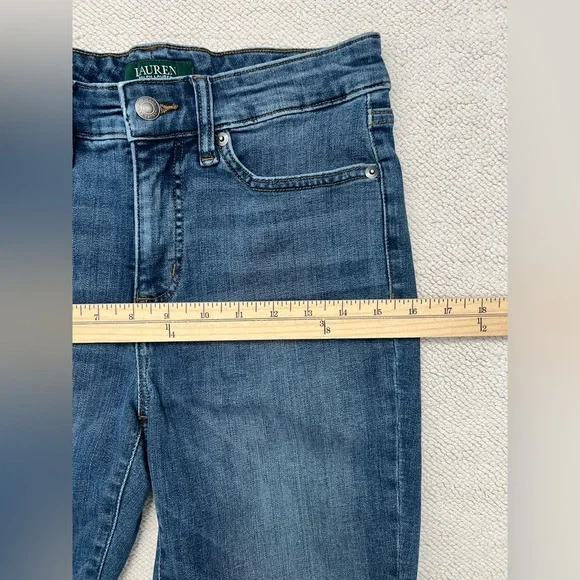 LAUREN RALPH LAUREN Women’s  High-Rise Skinny Jeans - Blue - Size: 6 - Picture 11 of 15